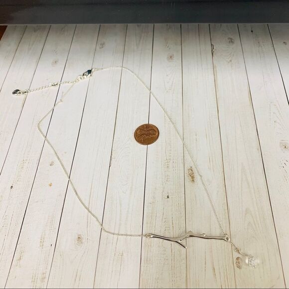 Chloe + Isabel Silver Branch Crystal Necklace - Picture 1 of 3